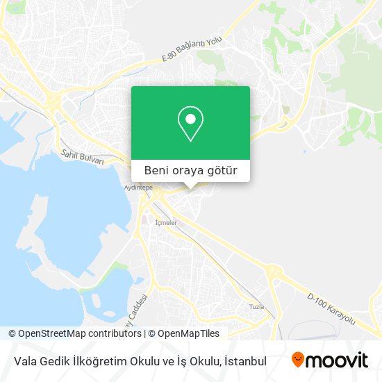 Vala Gedik İlköğretim Okulu ve İş Okulu harita