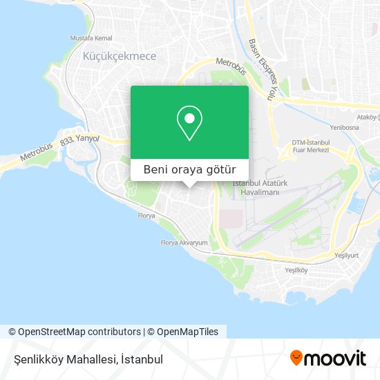 Şenlikköy Mahallesi harita