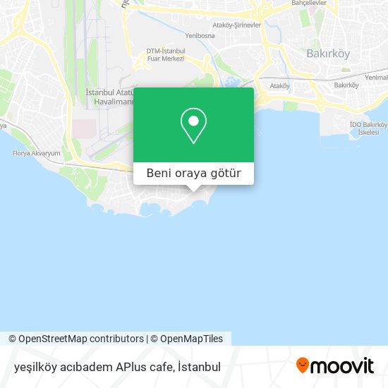 yeşilköy acıbadem APlus cafe harita