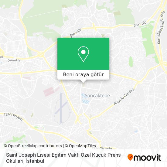 Saint Joseph Lisesi Egitim Vakfi Ozel Kucuk Prens Okullari harita