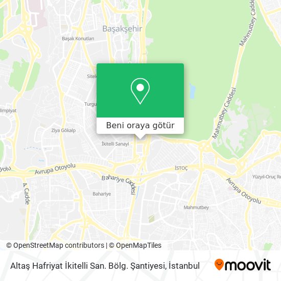 Altaş Hafriyat İkitelli San. Bölg. Şantiyesi harita