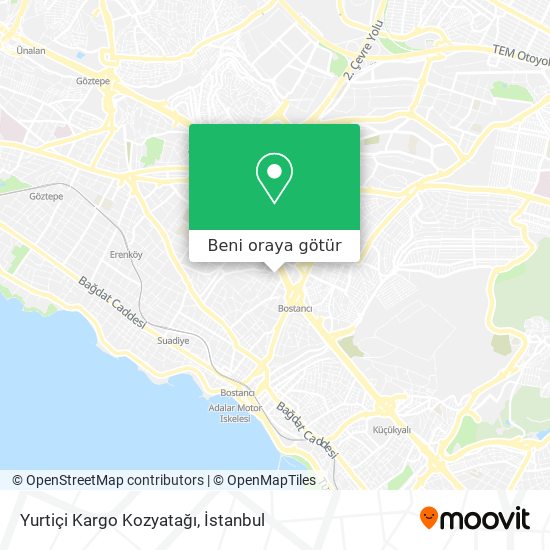 Yurtiçi Kargo Kozyatağı harita