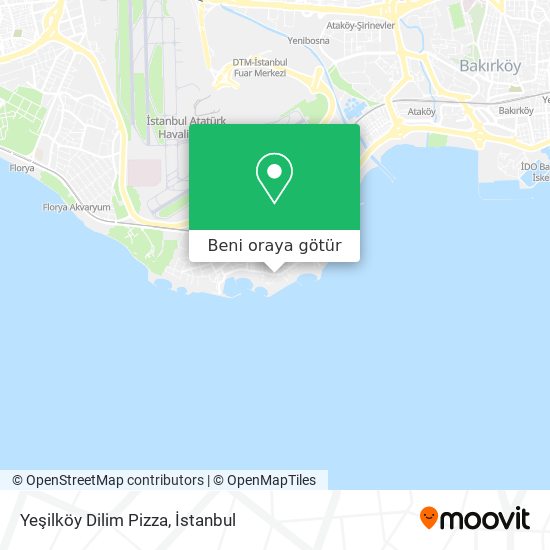 Yeşilköy Dilim Pizza harita