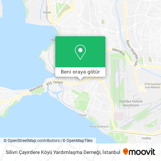 Silivri Çayırdere Köyü Yardımlaşma Derneği harita