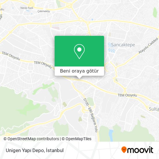 Unigen Yapı Depo harita