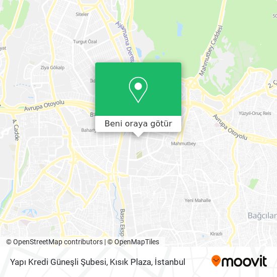 Yapı Kredi Güneşli Şubesi, Kısık Plaza harita