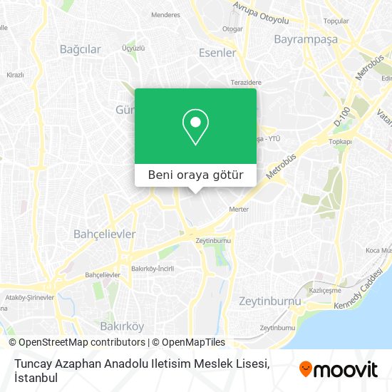 Tuncay Azaphan Anadolu Iletisim Meslek Lisesi harita