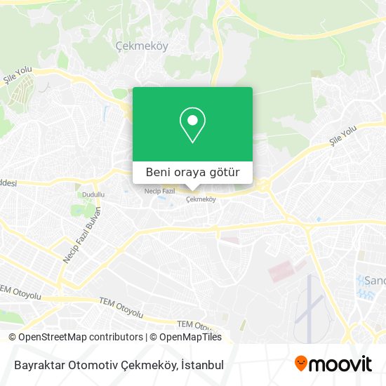 Bayraktar Otomotiv Çekmeköy harita