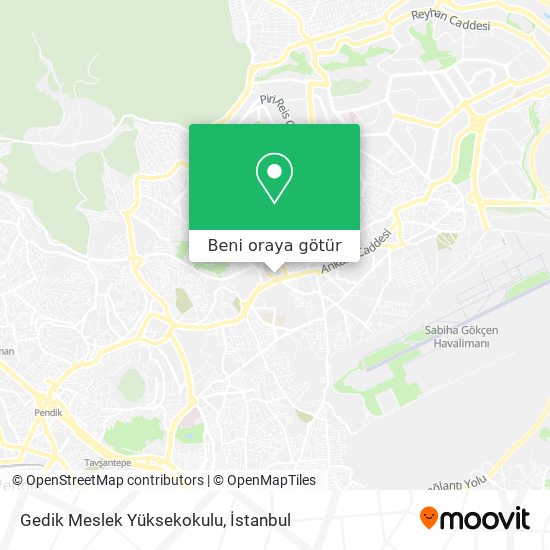 Gedik Meslek Yüksekokulu harita