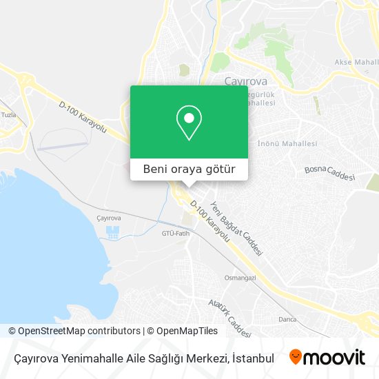 Çayırova Yenimahalle Aile Sağlığı Merkezi harita