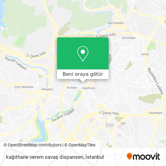 kağıthane verem savaş dispanseri harita