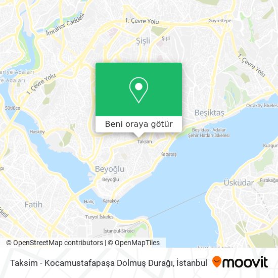 Taksim - Kocamustafapaşa Dolmuş Durağı harita
