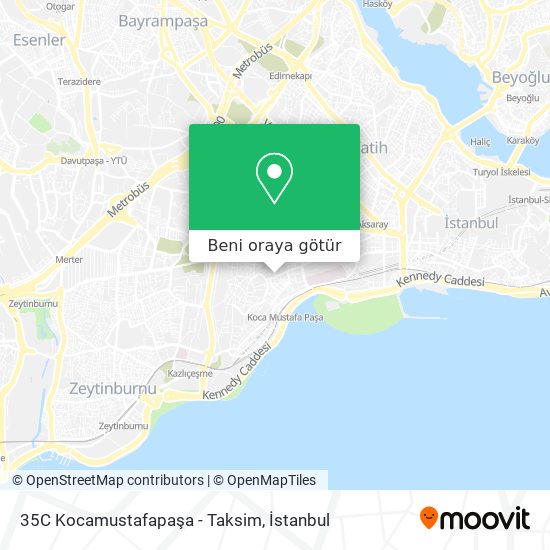 35C Kocamustafapaşa - Taksim harita