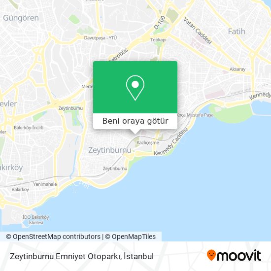 Zeytinburnu Emniyet Otoparkı harita