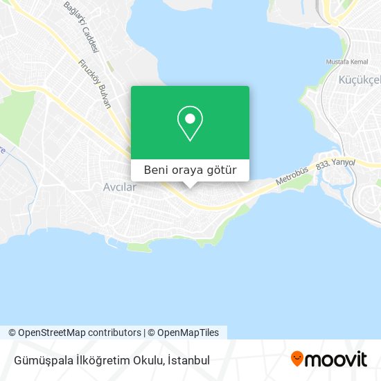 Gümüşpala İlköğretim Okulu harita