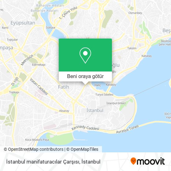 İstanbul manifaturacılar Çarşısı harita