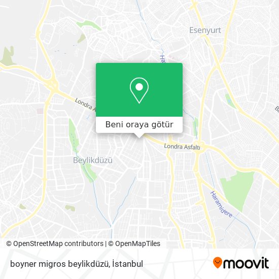 boyner migros beylikdüzü harita