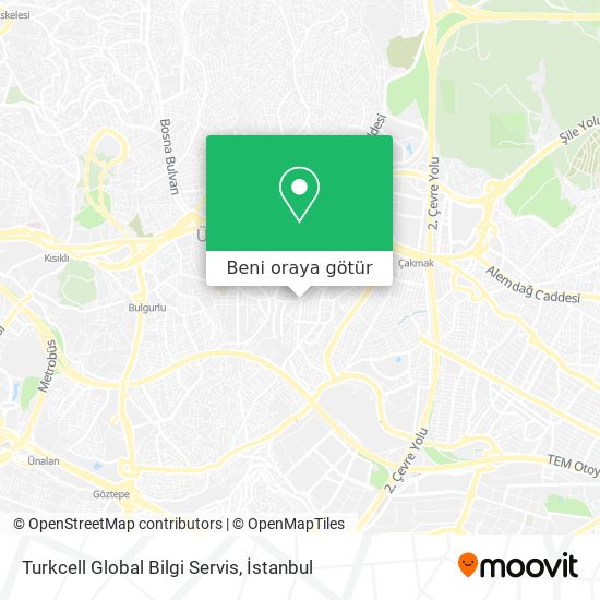 Turkcell Global Bilgi Servis harita