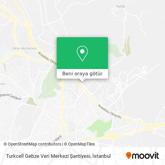 Turkcell Gebze Veri Merkezi Şantiyesi harita