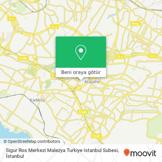 Sigur Ros Merkezi Malezya Turkiye Istanbul Subesi harita