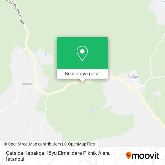 Çatalca Kabakça Köyü Elmalıdere Piknik Alanı harita