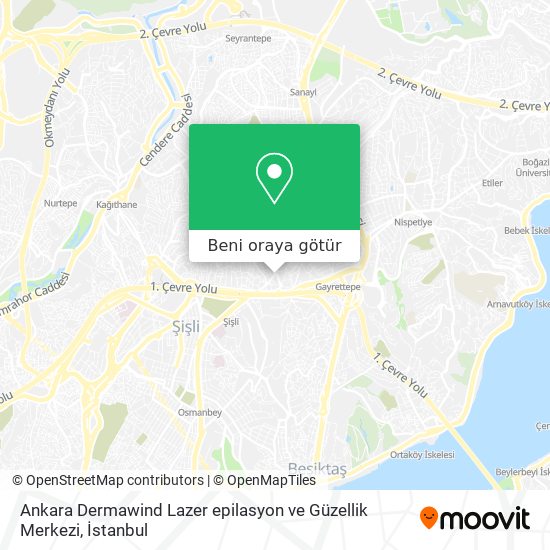 Ankara Dermawind Lazer epilasyon ve Güzellik Merkezi harita