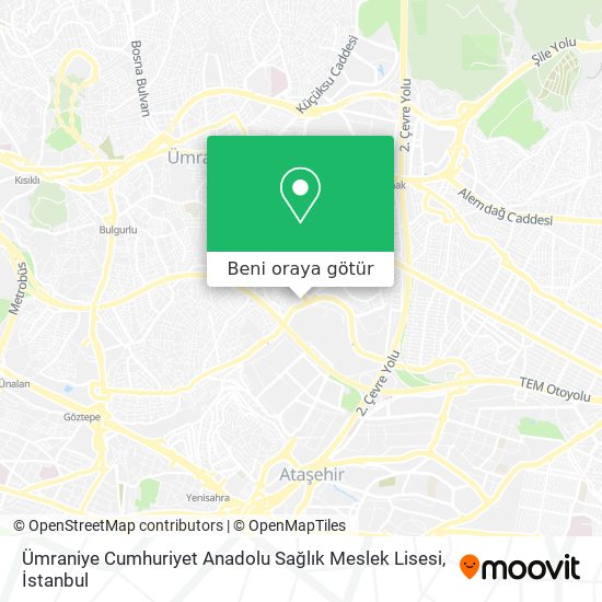 Ümraniye Cumhuriyet Anadolu Sağlık Meslek Lisesi harita