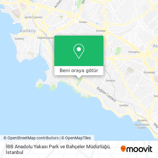 İBB Anadolu Yakası Park ve Bahçeler Müdürlüğü harita