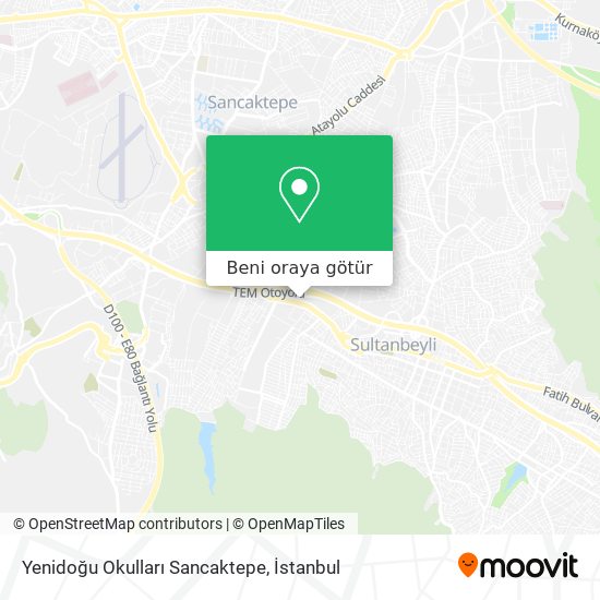 Yenidoğu Okulları Sancaktepe harita