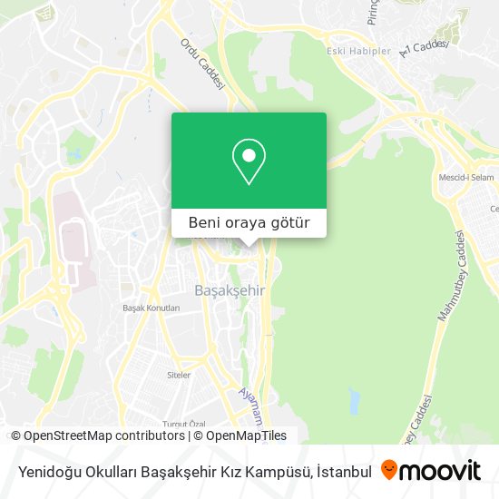 Yenidoğu Okulları Başakşehir Kız Kampüsü harita