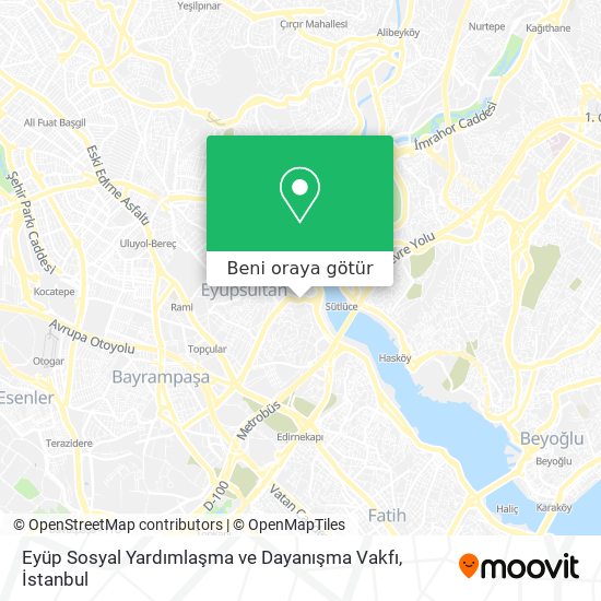 Eyüp Sosyal Yardımlaşma ve Dayanışma Vakfı harita