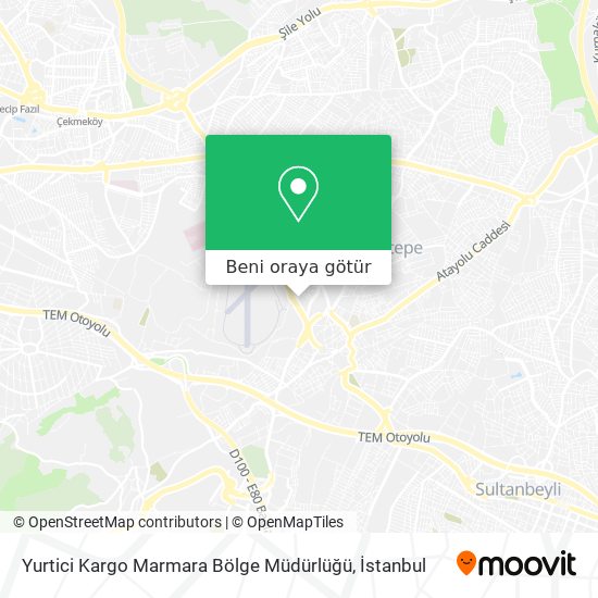 Yurtici Kargo Marmara Bölge Müdürlüğü harita