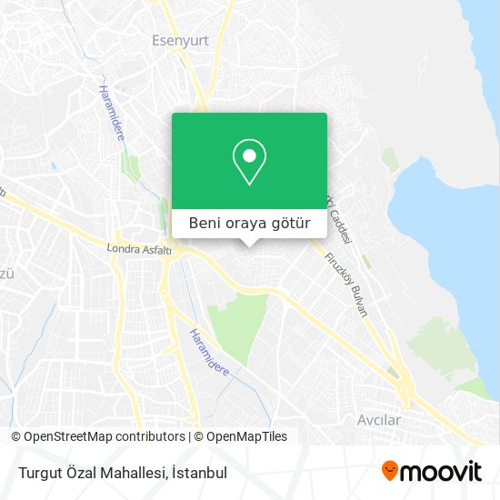 Turgut Özal Mahallesi harita
