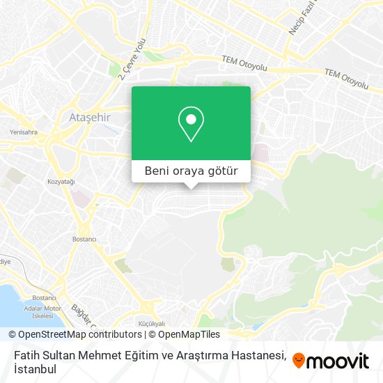 Fatih Sultan Mehmet Eğitim ve Araştırma Hastanesi harita