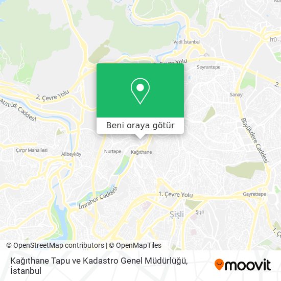 Kağıthane Tapu ve Kadastro Genel Müdürlüğü harita