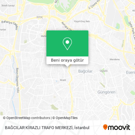 BAĞCILAR  KİRAZLI TRAFO MERKEZİ harita