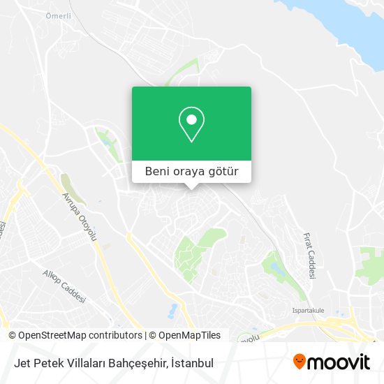 Jet Petek Villaları Bahçeşehir harita