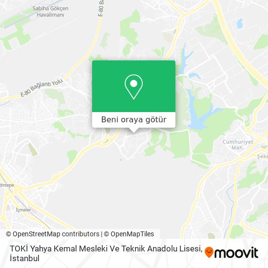 TOKİ Yahya Kemal Mesleki Ve Teknik Anadolu Lisesi harita
