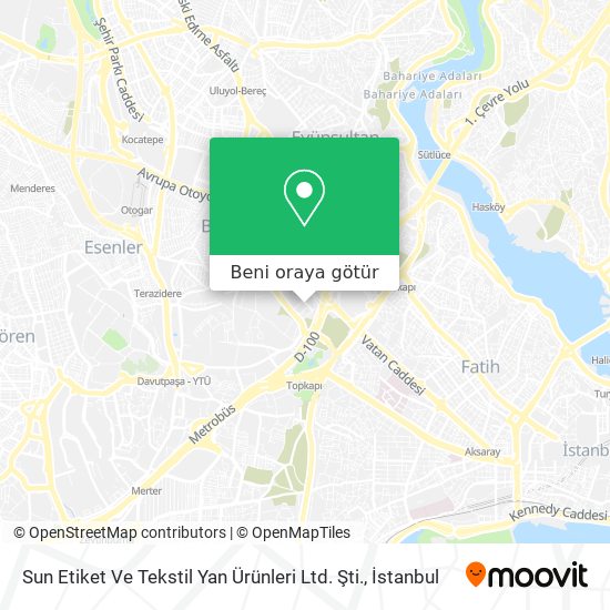 Sun Etiket Ve Tekstil Yan Ürünleri Ltd. Şti. harita