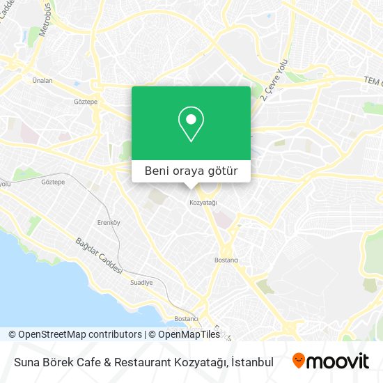 Suna Börek Cafe & Restaurant Kozyatağı harita