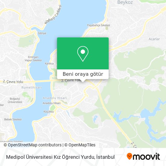 Medipol Üniversitesi Kız Öğrenci Yurdu harita