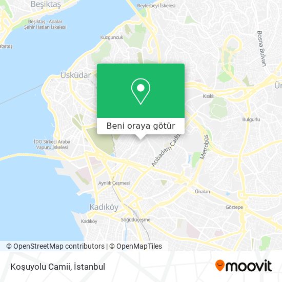 Koşuyolu Camii harita