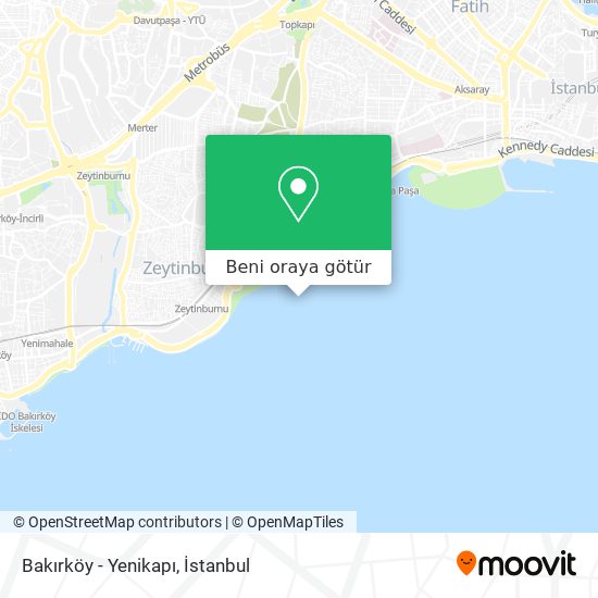 Bakırköy - Yenikapı harita