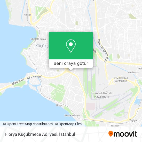 Florya Küçükmece Adliyesi harita