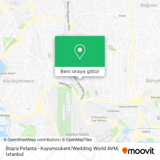 Büşra Pırlanta - Kuyumcukent / Wedding World AVM harita