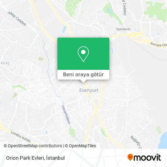 Orion Park Evleri harita
