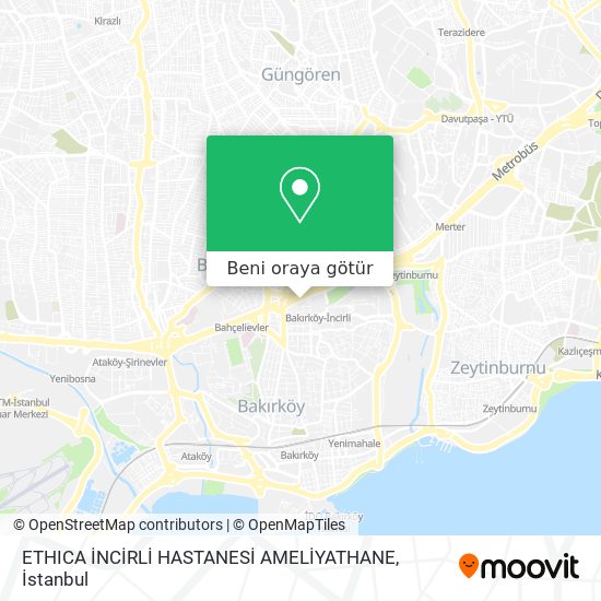 ETHICA İNCİRLİ HASTANESİ AMELİYATHANE harita