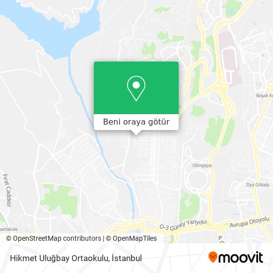 Hikmet Uluğbay Ortaokulu harita