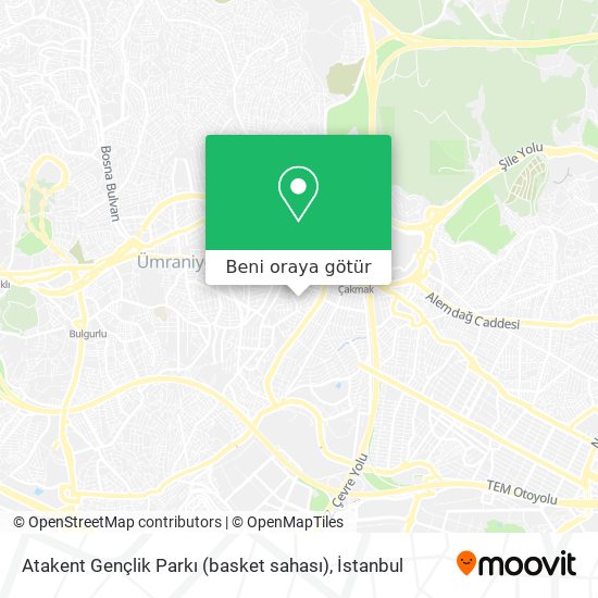 Atakent Gençlik Parkı (basket sahası) harita