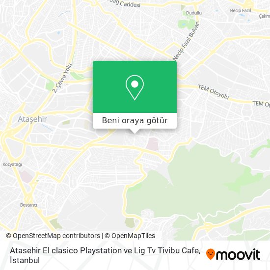 Atasehir  El clasico Playstation ve Lig Tv Tivibu Cafe harita